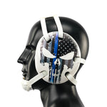 Wrestling Headgear American Flag Thin Blue Line with Digital Printing Art