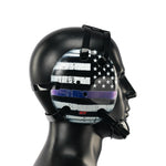 Wrestling Headgear Thin Blue Line American Flag Digital Printing Art