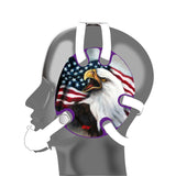 Geyi Wrestling Headgear with USA Bald Eagle Decals