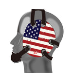 Wrestling headgear with American flag wraps