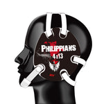 Wrestling headgear with Phil 4-13 Red delcas