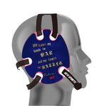 Wrestling headgear with Psalm 144 Blue delcas