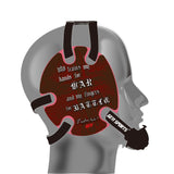 Wrestling headgear with Psalm 144 Headgear Red delcas