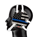 Wrestling Headgear with Thin Blue Line American Flag Wrap