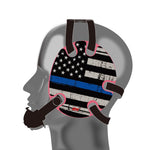 Wrestling Headgear with Thin Blue Line American Flag Wrap