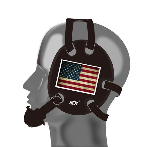 Wrestling earguard with American Old  Flag Stickers