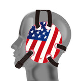 Wrestling Headgear with USA Flag Stickers