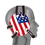 Wrestling Headgear with USA Flag Stickers