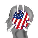 Wrestling Headgear with USA Flag Stickers