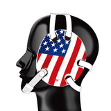 Wrestling Headgear with USA Flag Stickers