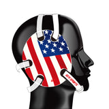 Wrestling Headgear with USA Flag Stickers