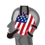 Wrestling Headgear with USA Flag Stickers