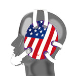 Wrestling Headgear with USA Flag Stickers