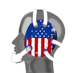 Wrestling earguard with US Flag delcas