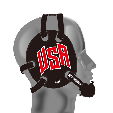 Wrestling earguard with USA Flag Stickers