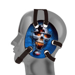 Wrestling headgear Blue Fire Skull Stickers