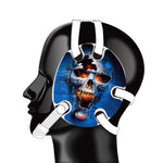 Wrestling headgear Blue Fire Skull Stickers