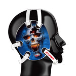 Wrestling headgear Blue Fire Skull Stickers