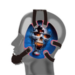 Wrestling headgear Blue Fire Skull Stickers