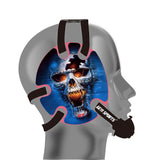 Wrestling headgear Blue Fire Skull Stickers