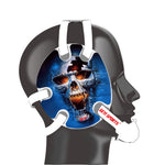 Wrestling headgear Blue Fire Skull Stickers