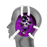 Wrestling headgear Purple Fire Skull Stickers