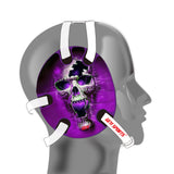 Wrestling headgear Purple Fire Skull Stickers