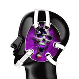 Wrestling headgear Purple Fire Skull Stickers