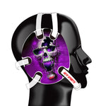 Wrestling headgear Purple Fire Skull Stickers