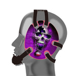 Wrestling headgear Purple Fire Skull Stickers