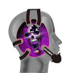 Wrestling headgear Purple Fire Skull Stickers