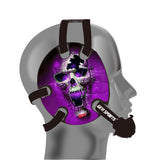 Wrestling headgear Purple Fire Skull Stickers