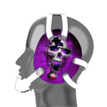 Wrestling headgear Purple Fire Skull Stickers