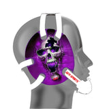 Wrestling headgear Purple Fire Skull Stickers