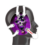 Wrestling headgear Purple Fire Skull Stickers